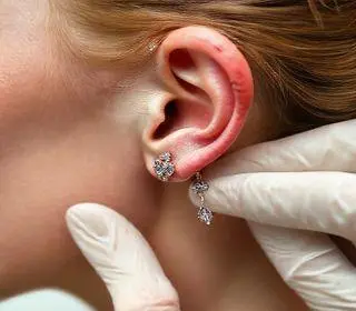 excelência em furo de orelhinha baby