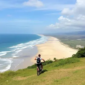 travessia de bicicleta